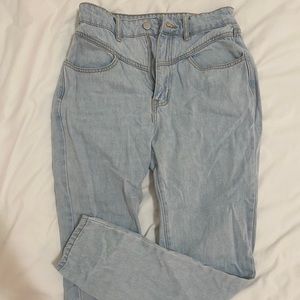 Light wash high waisted jeans